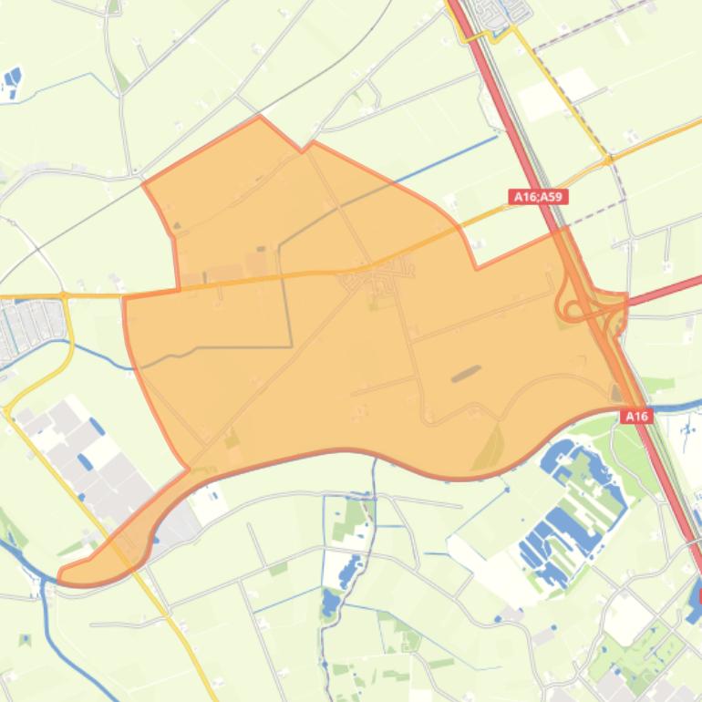 Kaart van de wijk Langeweg.