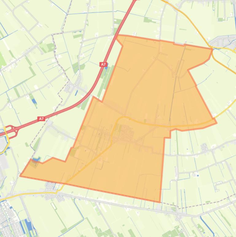 Kaart van de wijk Langezwaag.