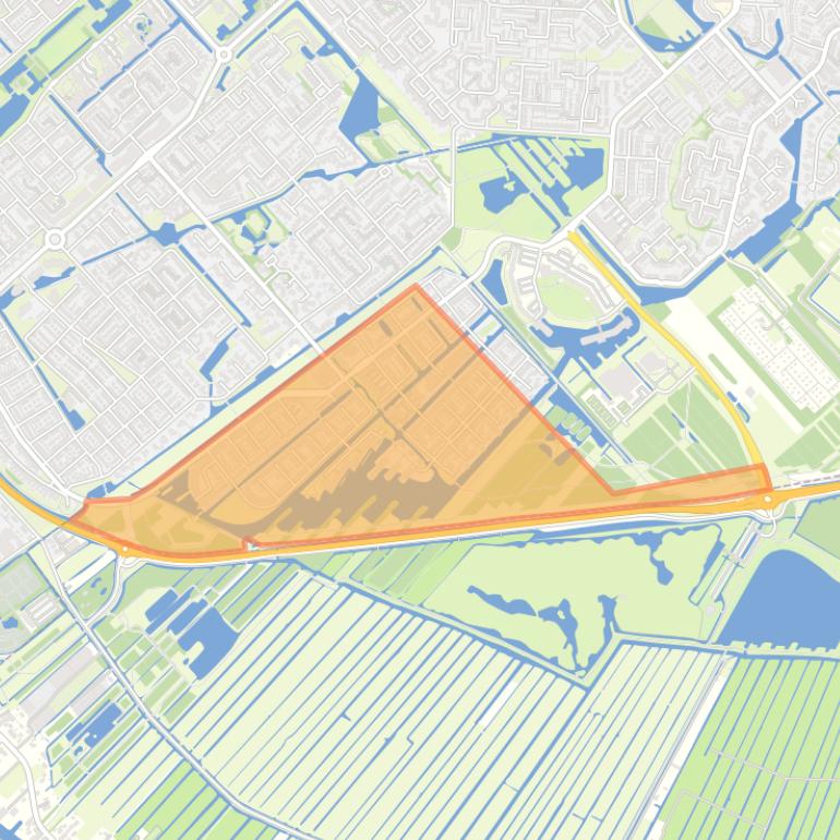 Kaart van de wijk Lansingh-Zuid.