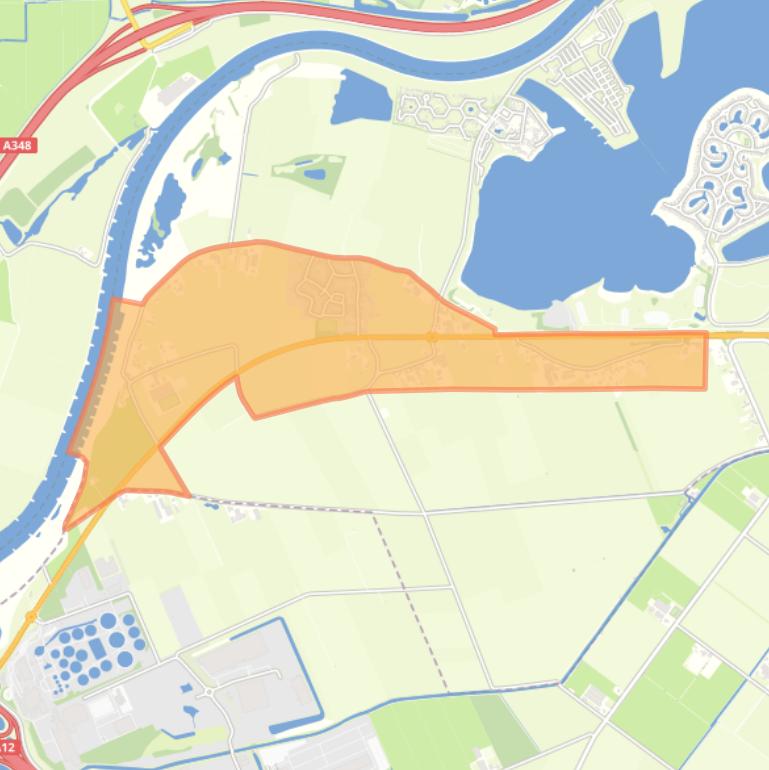 Kaart van de wijk Lathum.