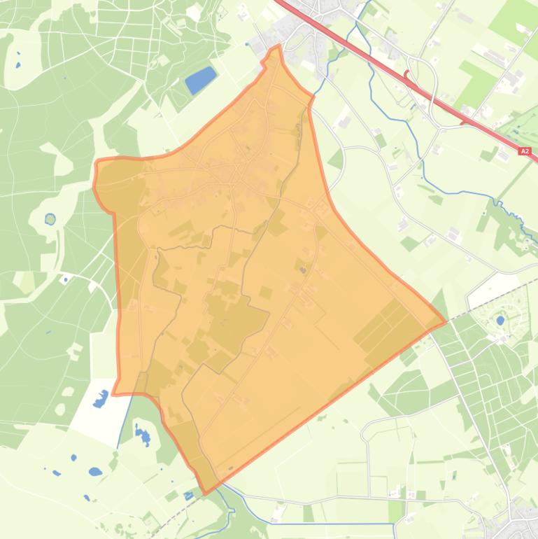 Kaart van de wijk Leenderstrijp.