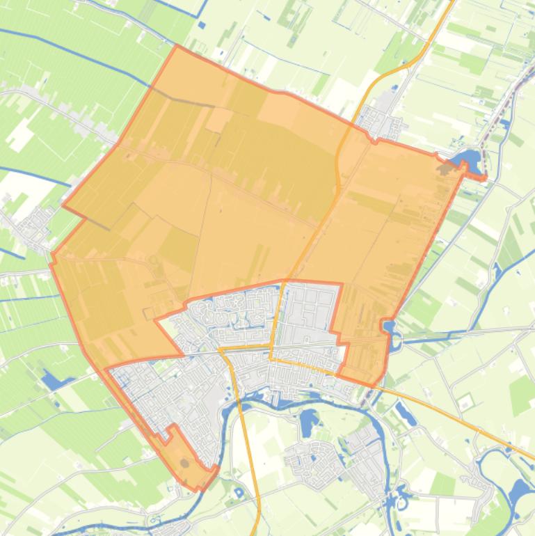 Kaart van de wijk Leerdam buitengebied.