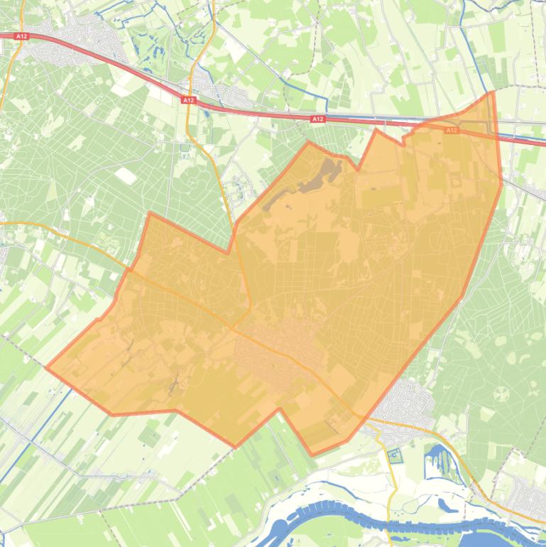 Kaart van de wijk Leersum.