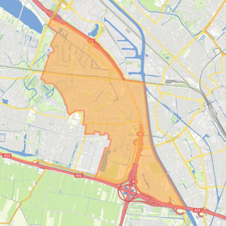 Kaart van de wijk Leidsche Rijn.