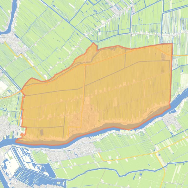 Kaart van de wijk Lekkerkerk.