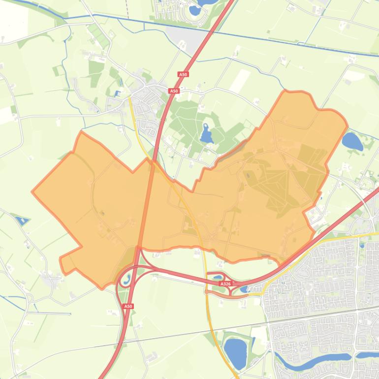 Kaart van de wijk Leur.