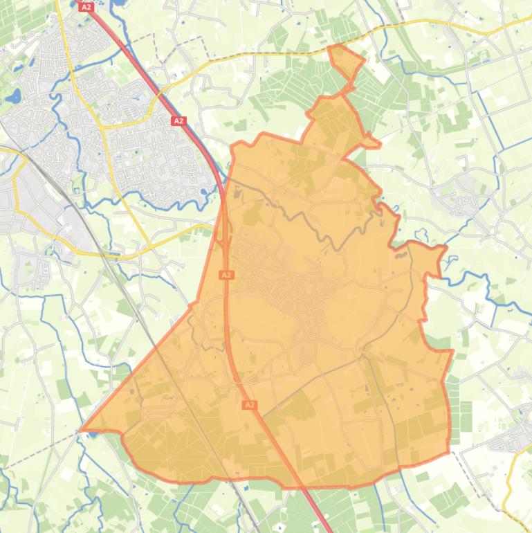 Kaart van de wijk Liempde.