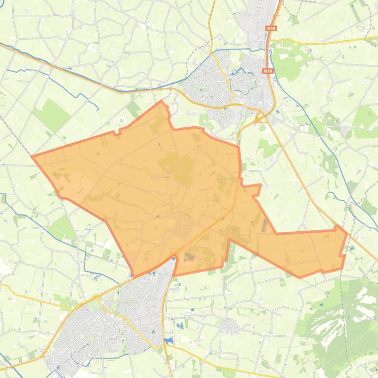 Kaart van de wijk Lievelde.