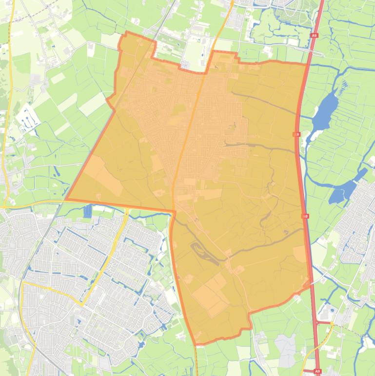 Kaart van de wijk Limmen.