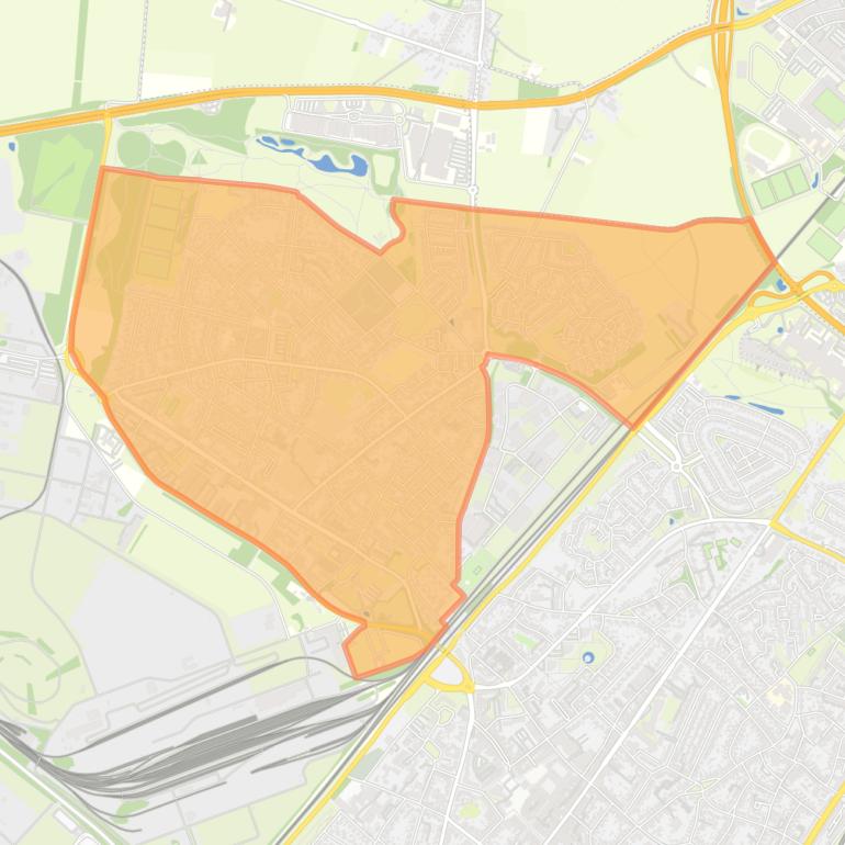 Kaart van de wijk Lindenheuvel.