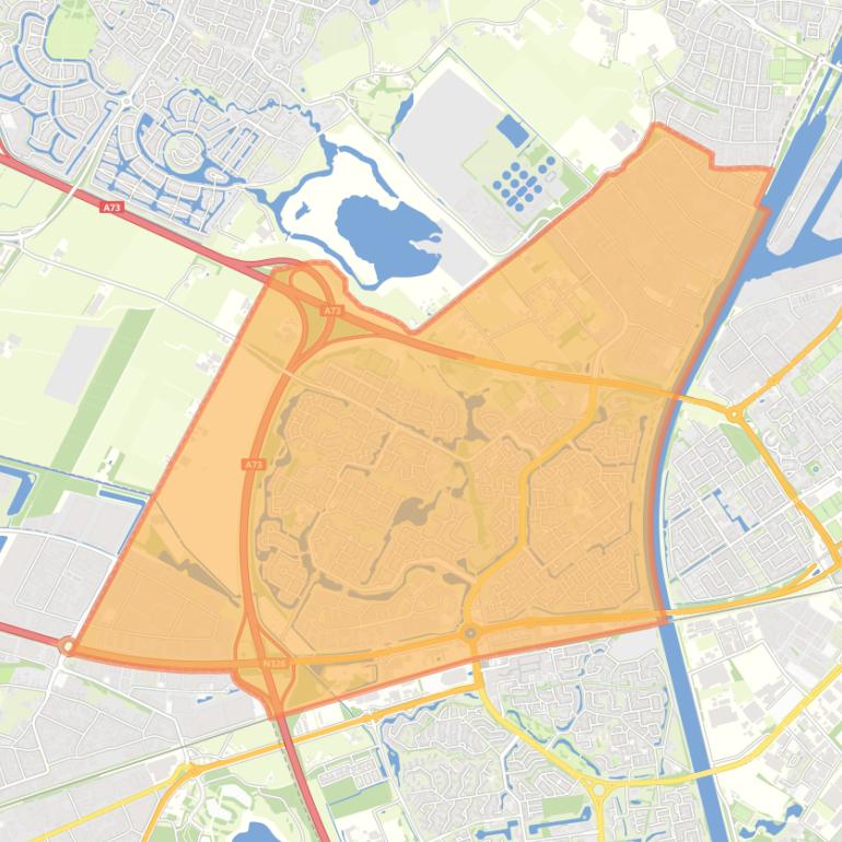 Kaart van de wijk Lindenholt.