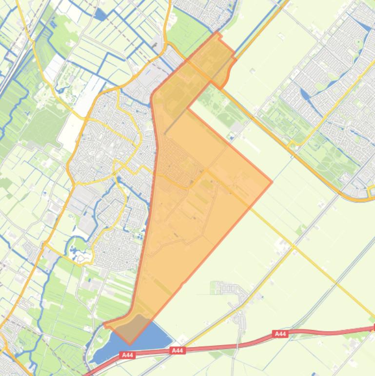 Kaart van de wijk Lisserbroek.