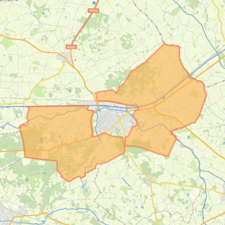 Kaart van de wijk Lochem buitengebied.