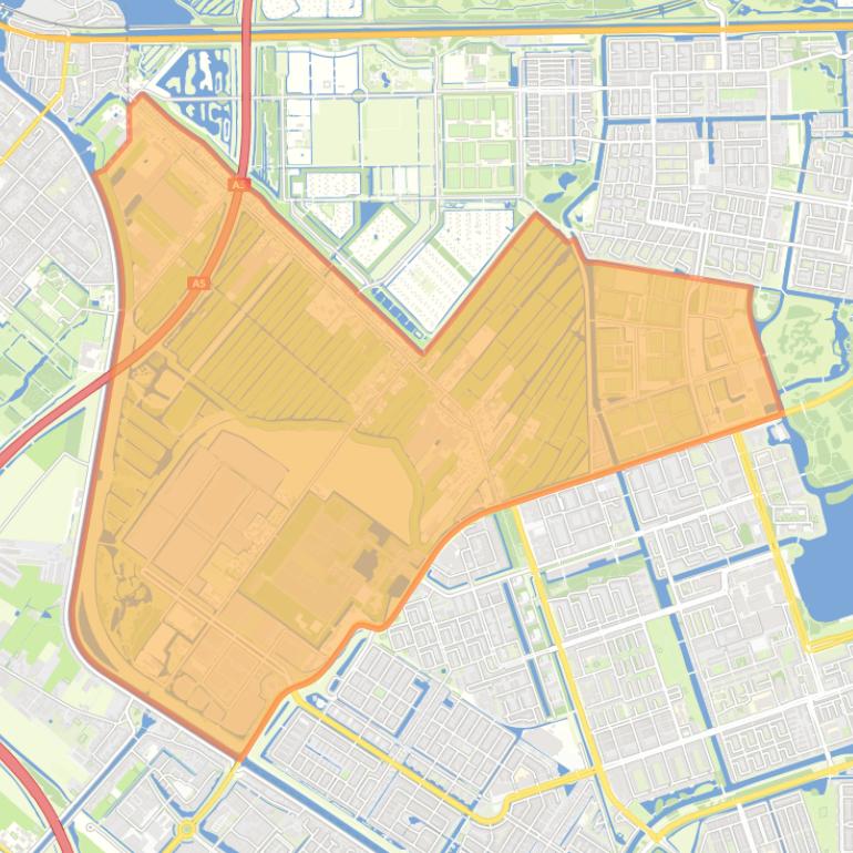 Kaart van de wijk Lutkemeer/Ookmeer.