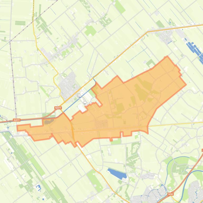 Kaart van de wijk Lutten.