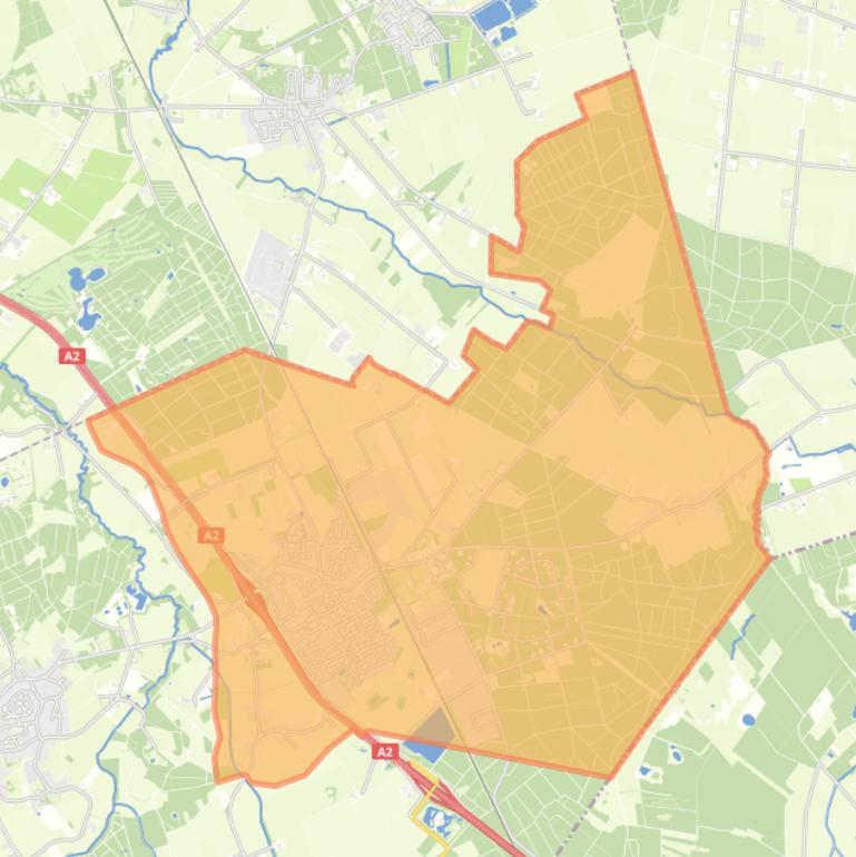 Kaart van de wijk Maarheeze.