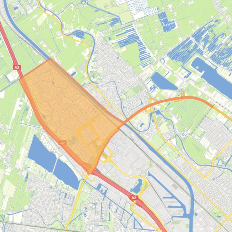 Kaart van de wijk Maarssenbroek.