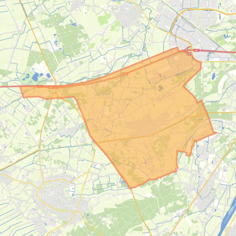 Kaart van de wijk Maasbree.