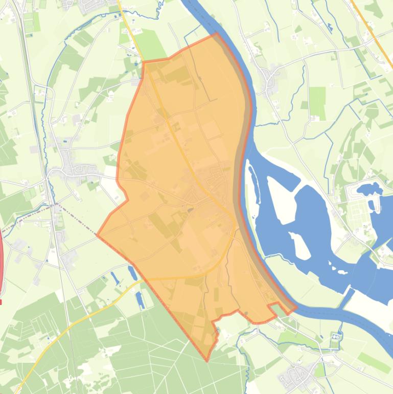 Kaart van de wijk Maashees.