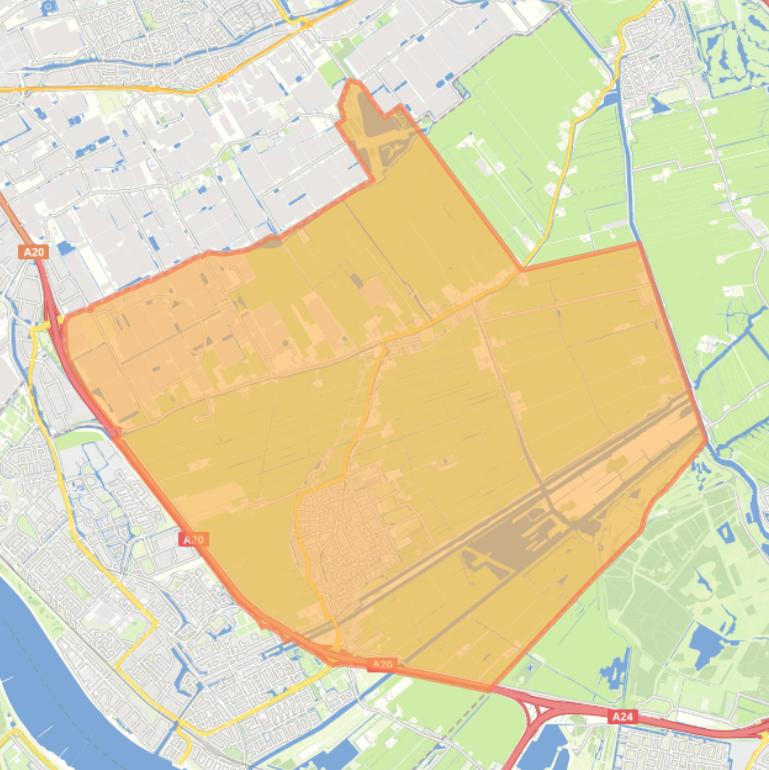 Kaart van de wijk Maasland.