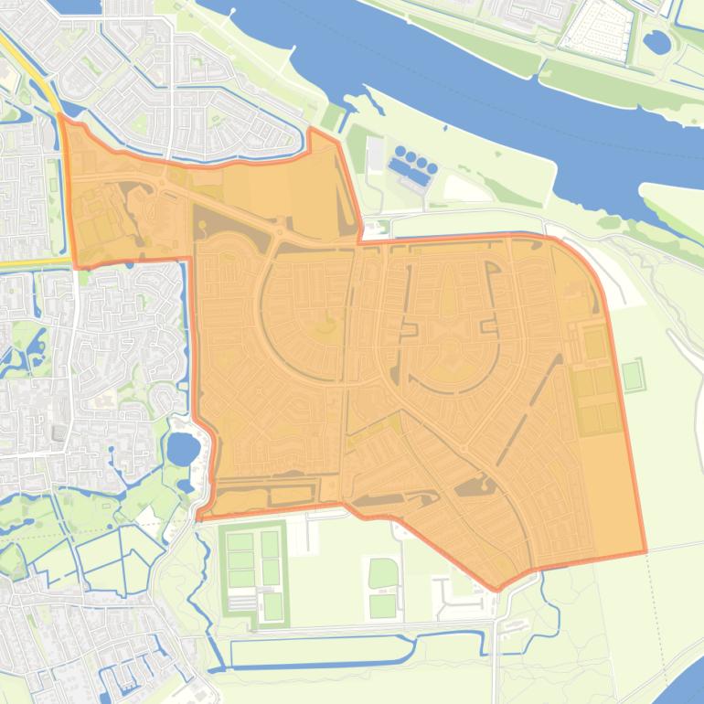 Kaart van de Maaswijk.