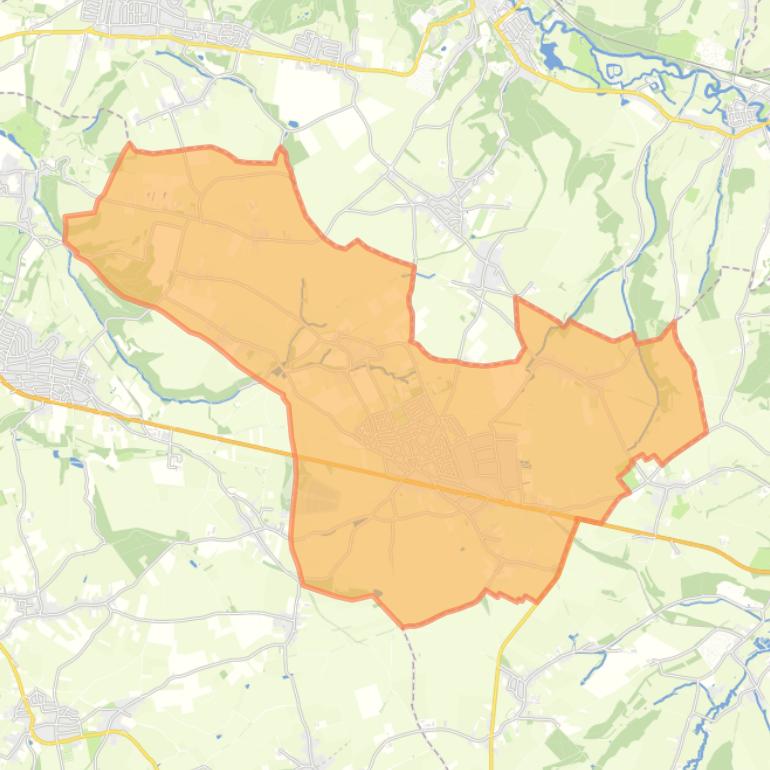 Kaart van de wijk Margraten.