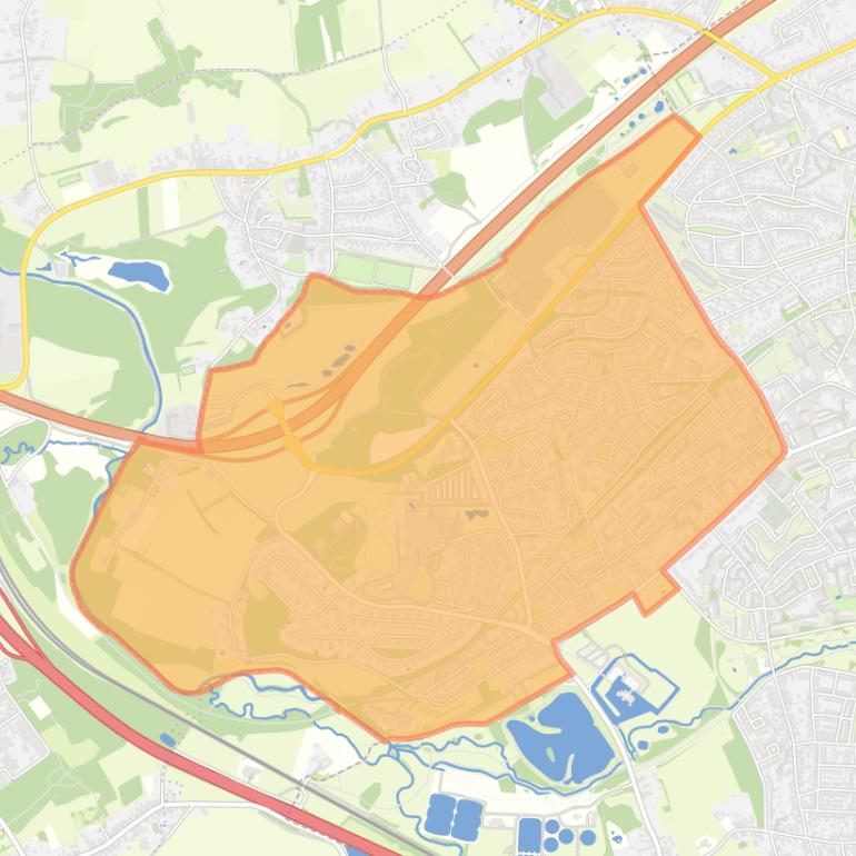 Kaart van de wijk Maria Gewanden - Terschuren.