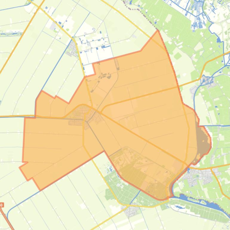 Kaart van de wijk Marknesse.