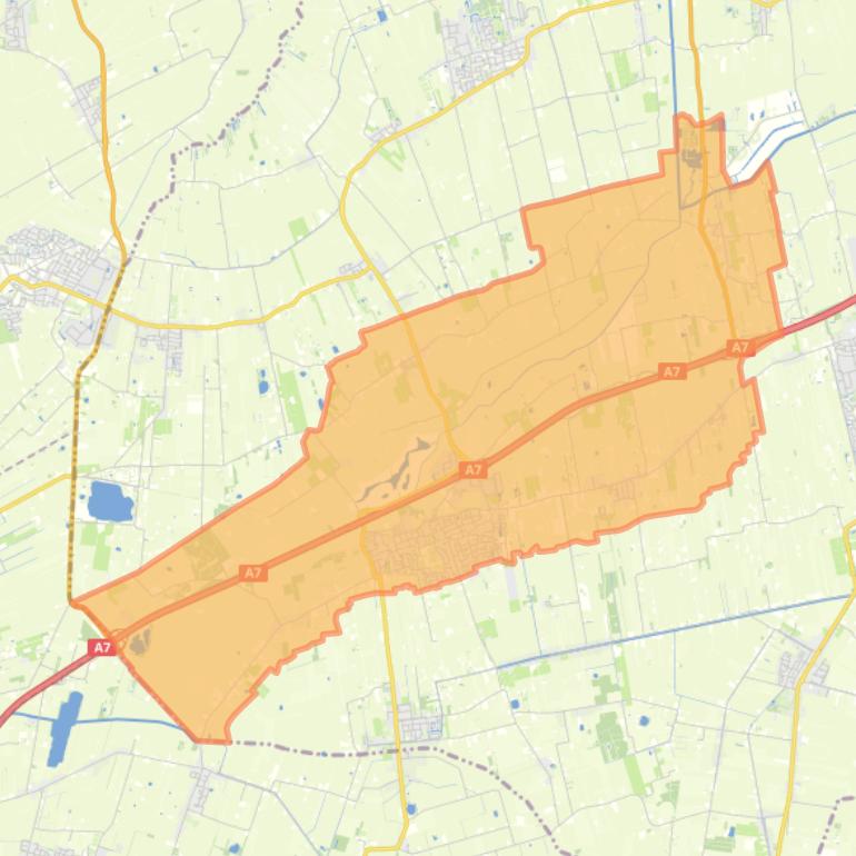 Kaart van de wijk Marum.