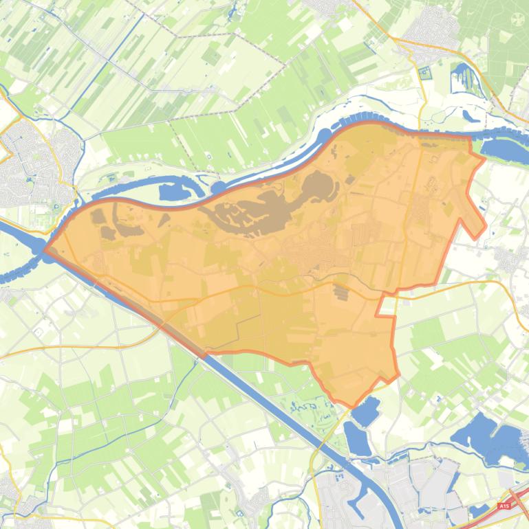 Kaart van de wijk Maurik.