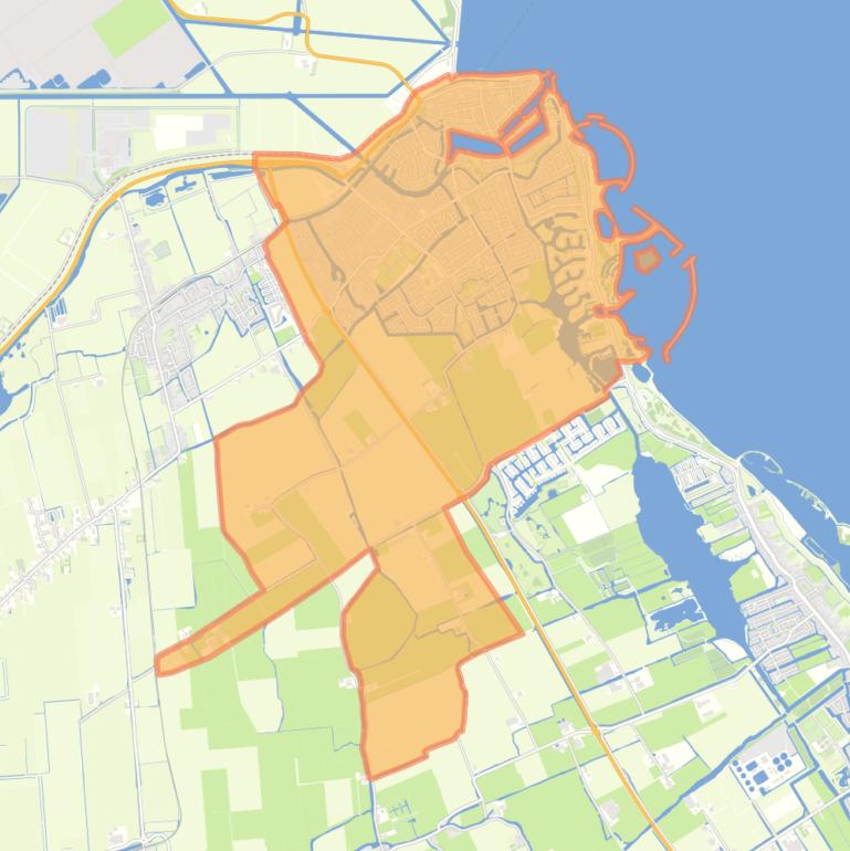 Kaart van de wijk Medemblik.