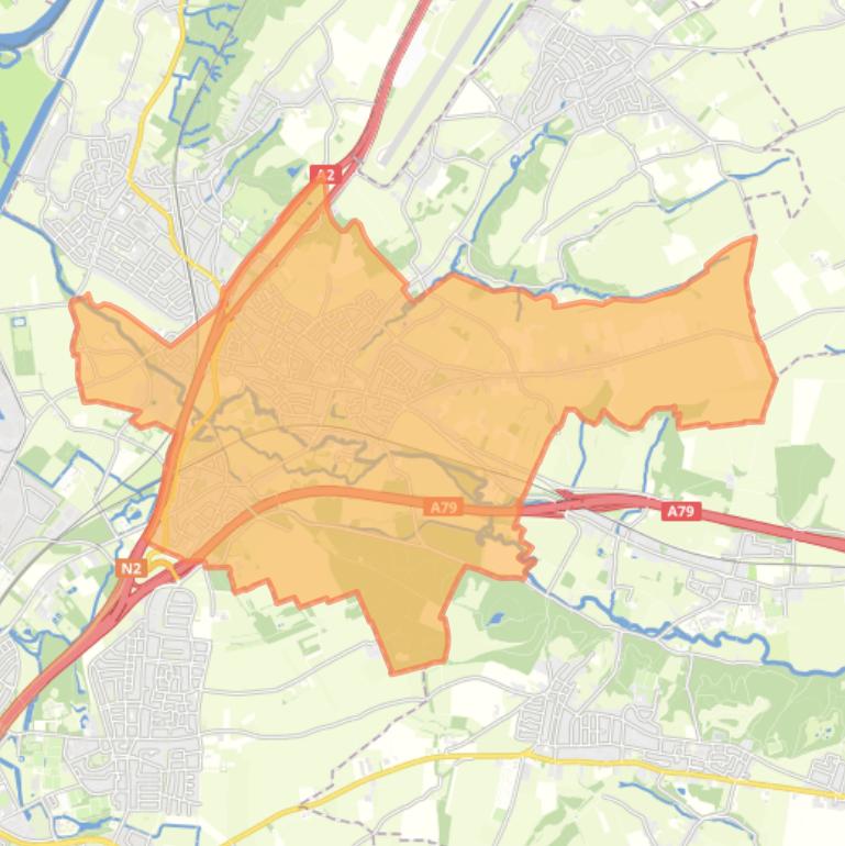 Kaart van de wijk Meerssen.