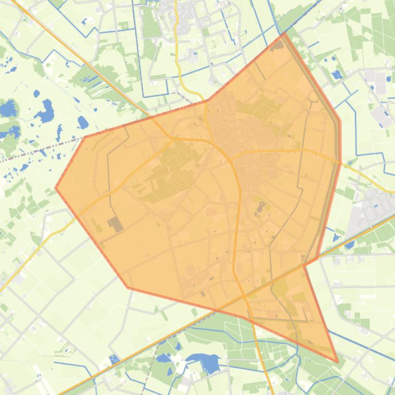 Kaart van de wijk Meijel.