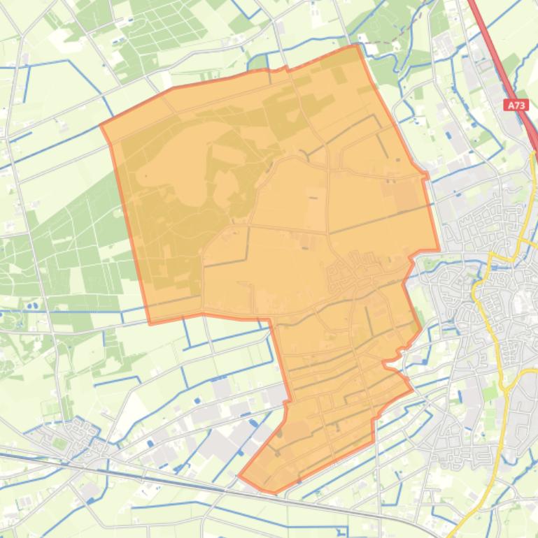 Kaart van de wijk Meterik.