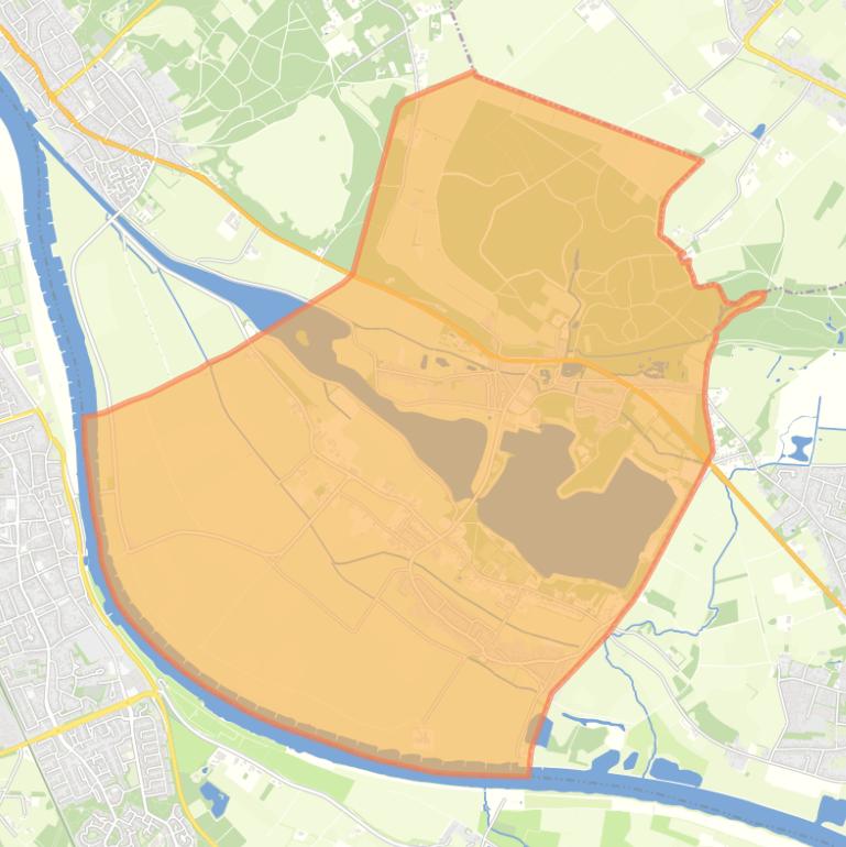 Kaart van de wijk Middelaar.