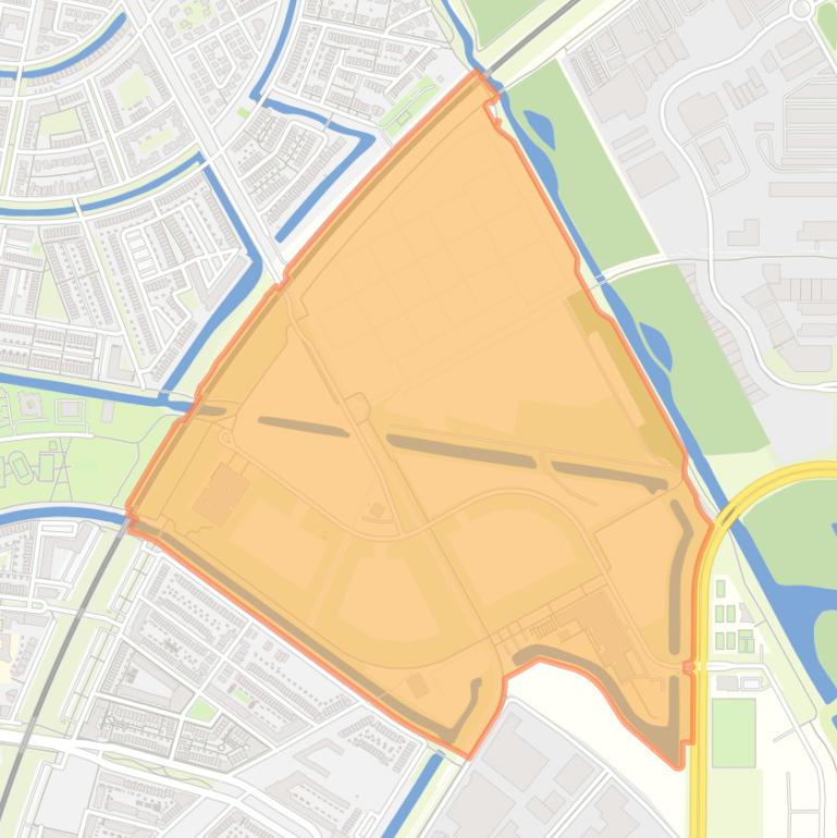 Kaart van de wijk Middenkant.