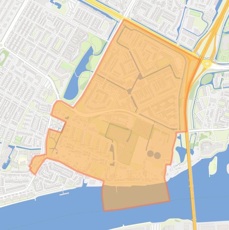 Kaart van de wijk Middenpolder.