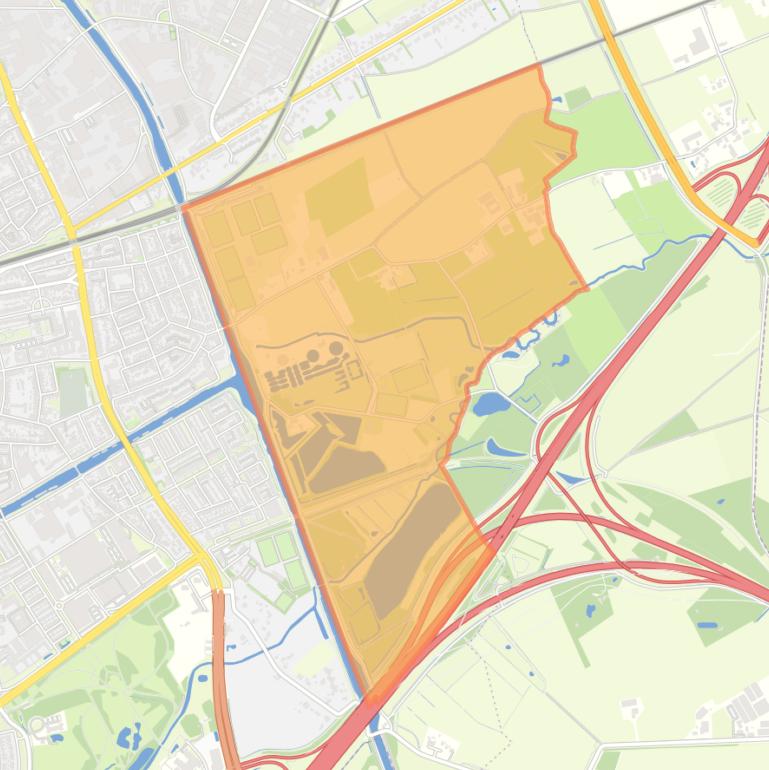 Kaart van de wijk Moerenburg.