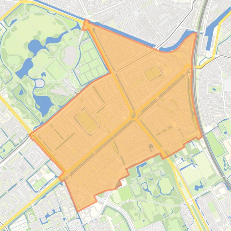 Kaart van de Moerwijk.