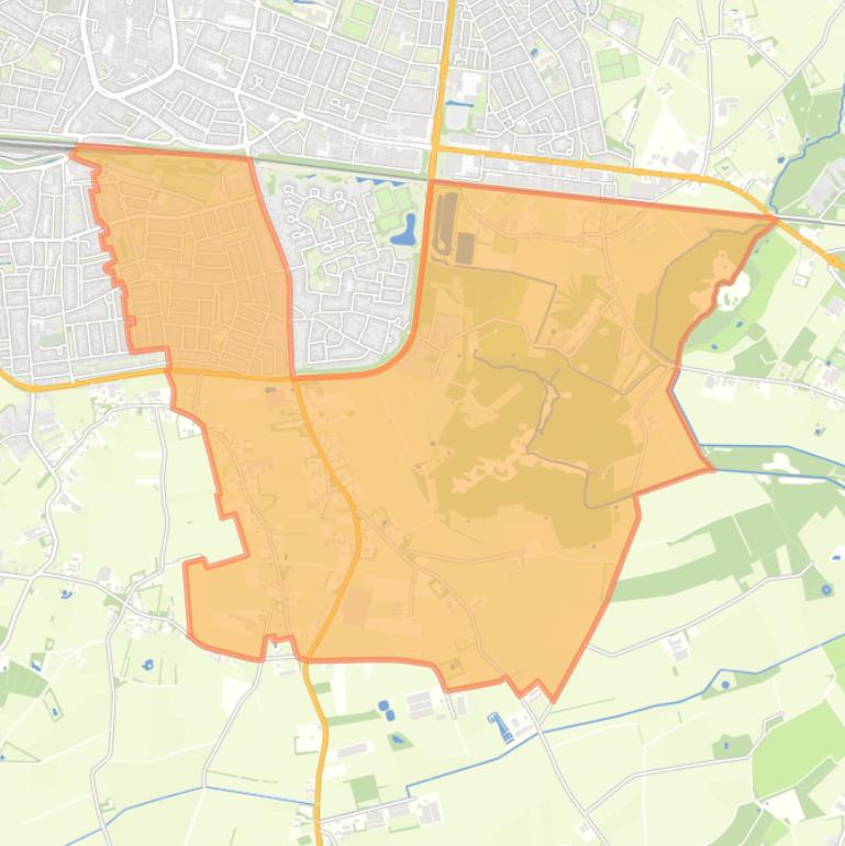 Kaart van de wijk Moesel.