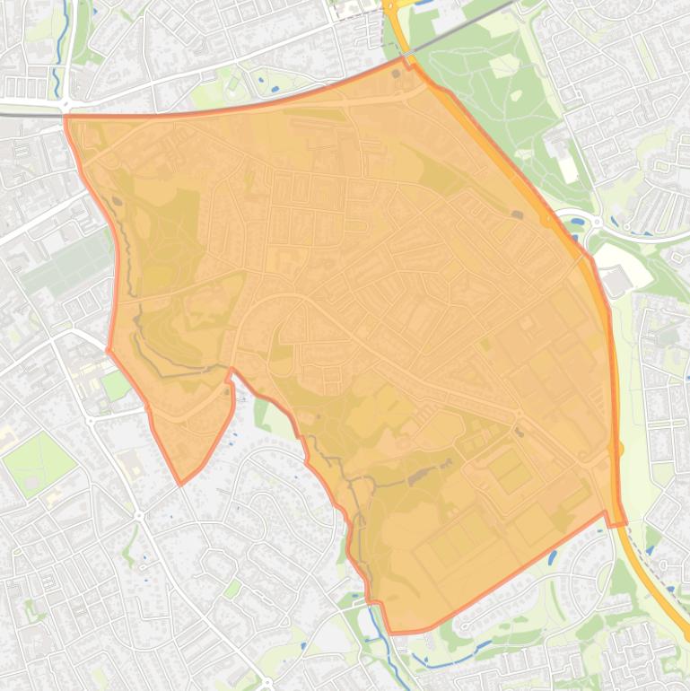 Kaart van de wijk Molenberg.