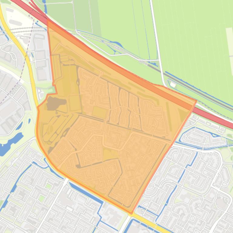 Kaart van de wijk Molenvliet.