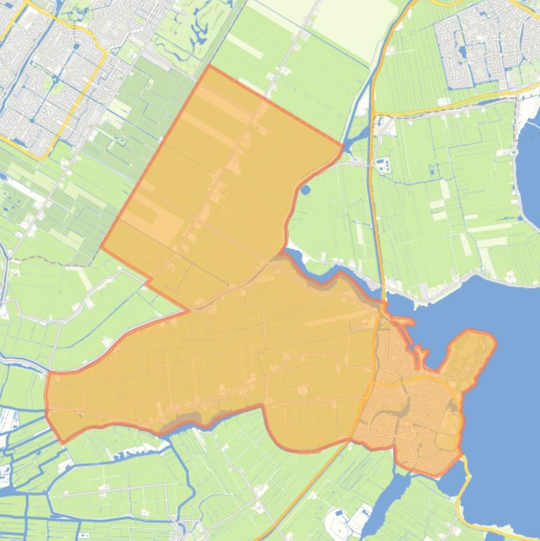 Kaart van de wijk Monnickendam.