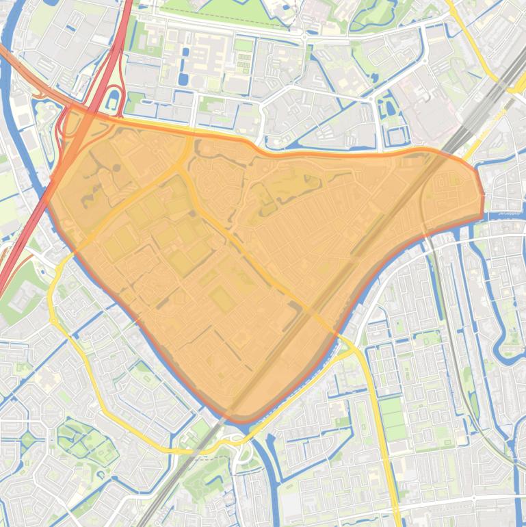 Kaart van de wijk Morsdistrict.