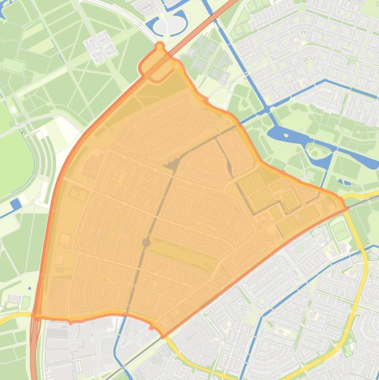 Kaart van de Muziekwijk Noord.