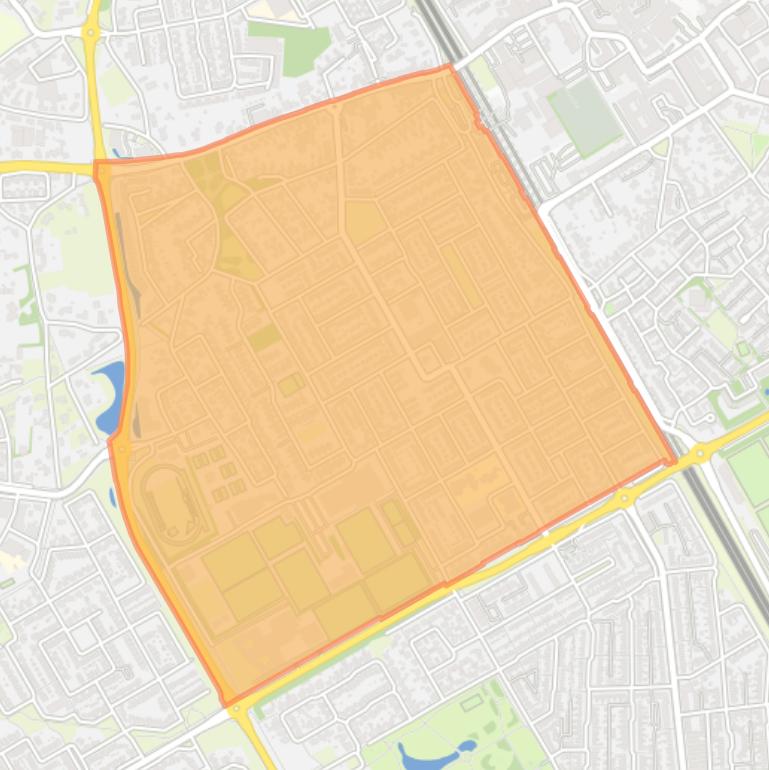 Kaart van de wijk Naastenbest.