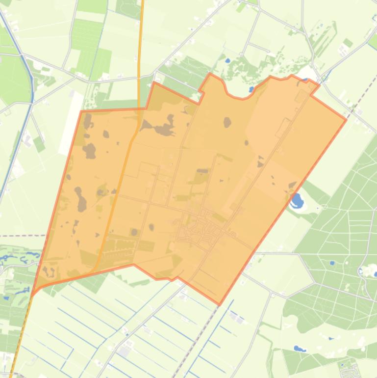 Kaart van de wijk Nieuw-Balinge.