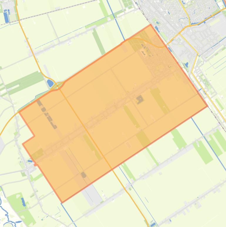 Kaart van de wijk Nieuw-Buinen.