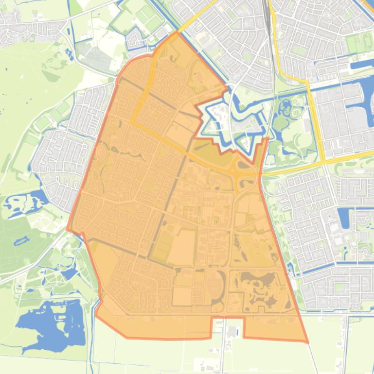 Kaart van de wijk Nieuw Den Helder-Oost.