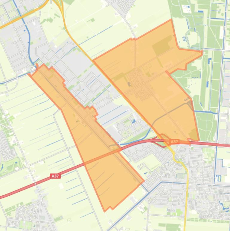 Kaart van de wijk Nieuw-Dordrecht.